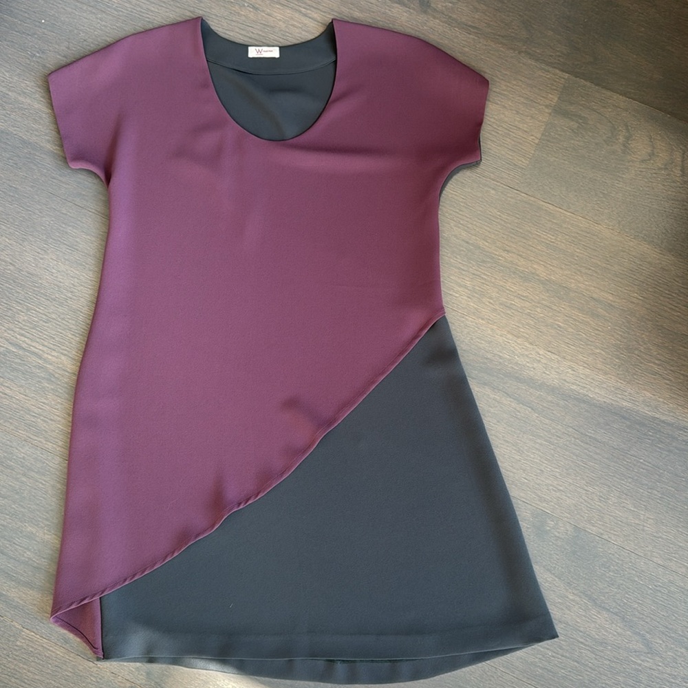 Midi Dress by W Collection (Vakko). Two tone Dress. Size 6.
